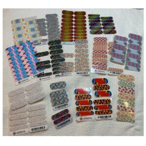 💅Hard to Find Jamberry Nail Wrap Lot (15) Partial Sets, Multi-colored Designs💅